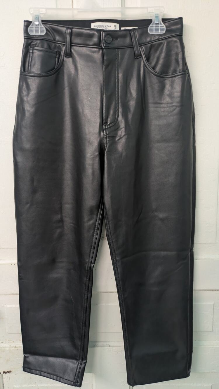 Abercrombie & Fitch Vegan Leather Pants Womens 28/6s The Skinny High Rise